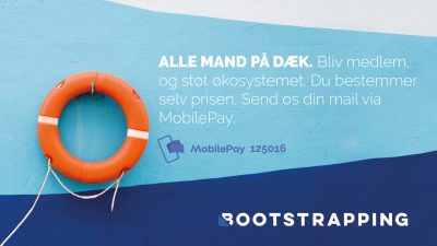 Bliv medlem og støt økosystemet. Du bestemmer selv prisen. Send os din mail via MobilePay 125016.