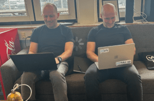 Ny og tidligere CEO. Niels Meibom-Larsen tv og Søren Gøtterup-Tang th.