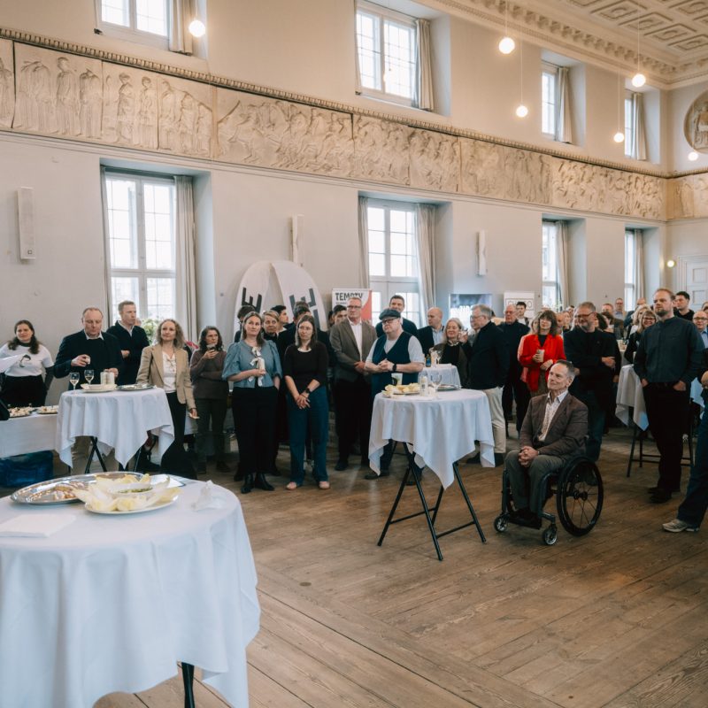 Fonden for Entreprenørskab har siden 2015 introduceret 3,6 mio. under uddannelse til iværksætteri. Foto fra gårsdagens markering af at personen bag, Christian Vintergaard, fyldte 50 år. Foto: Rasmus Degnbol.